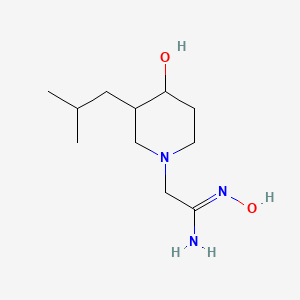 molecular formula C11H23N3O2 B13428250 (Z)-N'-hydroxy-2-(4-hydroxy-3-isobutylpiperidin-1-yl)acetimidamide 