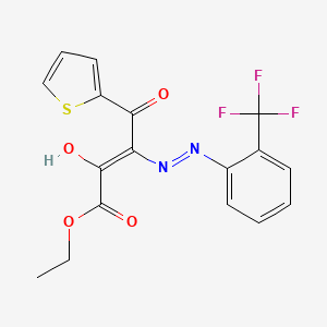 Ethyl 2,4-dioxo-4-(2-thienyl)-3-{2-[2-(trifluoromethyl)phenyl]hydrazono}butanoate