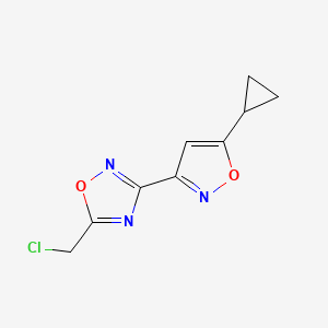 5-(Chloromethyl)-3-(5-cyclopropylisoxazol-3-yl)-1,2,4-oxadiazole