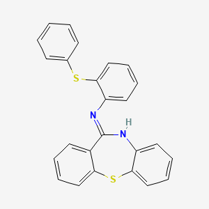 molecular formula C25H18N2S2 B13428370 N-(2-(Phenylthio)phenyl)dibenzo[b,f][1,4]thiazepin-11-amine 