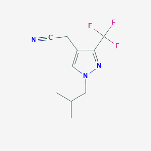 2-(1-isobutyl-3-(trifluoromethyl)-1H-pyrazol-4-yl)acetonitrile