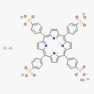 manganese(3+);4-[10,15,20-tris(4-sulfophenyl)porphyrin-21,22-diid-5-yl]benzenesulfonate;hydrochloride