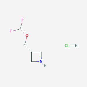 molecular formula C5H10ClF2NO B13428388 3-((Difluoromethoxy)methyl)azetidine hydrochloride 