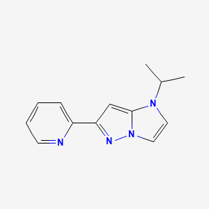 molecular formula C13H14N4 B13428400 1-isopropyl-6-(pyridin-2-yl)-1H-imidazo[1,2-b]pyrazole 