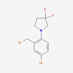 1-[4-Bromo-2-(bromomethyl)phenyl]-3,3-difluoro-pyrrolidine