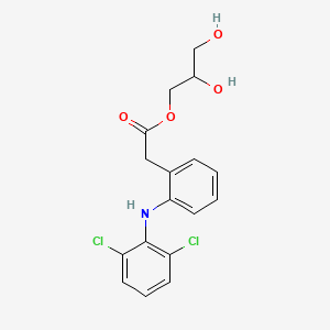 molecular formula C17H17Cl2NO4 B13428419 2,3-Dihydroxypropyl 2-(2-((2,6-dichlorophenyl)amino)phenyl)acetate 