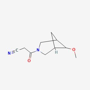 molecular formula C10H14N2O2 B13428421 3-(6-Methoxy-3-azabicyclo[3.1.1]heptan-3-yl)-3-oxopropanenitrile 