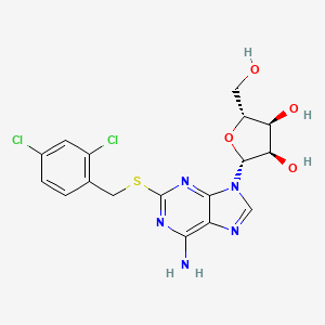 (2R,3R,4S,5R)-2-[6-amino-2-[(2,4-dichlorophenyl)methylsulfanyl]purin-9-yl]-5-(hydroxymethyl)oxolane-3,4-diol