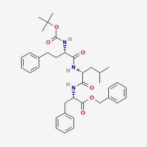 molecular formula C37H47N3O6 B13428448 (6S,9R,12S)-Benzyl 12-Benzyl-9-isobutyl-2,2-dimethyl-4,7,10-trioxo-6-phenethyl-3-oxa-5,8,11-triazatridecan-13-oate (SM1-B) 