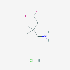 molecular formula C6H12ClF2N B13428451 [1-(2,2-Difluoroethyl)cyclopropyl]methanamine hydrochloride CAS No. 2097996-23-9