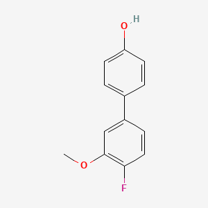 molecular formula C13H11FO2 B1342846 4-(4-Fluoro-3-methoxyphenyl)phenol CAS No. 64465-63-0