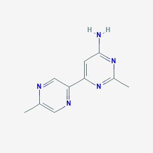 molecular formula C10H11N5 B13428462 2-Methyl-6-(5-methylpyrazin-2-yl)pyrimidin-4-amine 