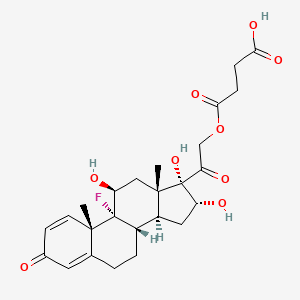 9-Fluoro-11beta,16alpha,17,21-tetrahydroxypregna-1,4-diene-3,20-dione 21-(hydrogen succinate)