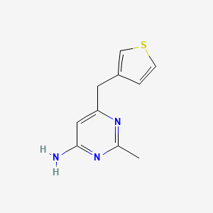 molecular formula C10H11N3S B13428549 2-Methyl-6-[(thiophen-3-yl)methyl]pyrimidin-4-amine CAS No. 2092094-00-1