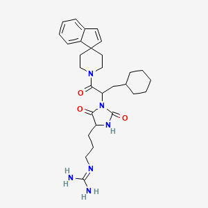 2-[3-[1-(3-Cyclohexyl-1-oxo-1-spiro[indene-1,4'-piperidine]-1'-ylpropan-2-yl)-2,5-dioxoimidazolidin-4-yl]propyl]guanidine