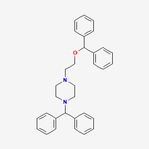 molecular formula C32H34N2O B13428618 1-[2-(Diphenylmethoxy)ethyl]-4-(diphenylmethyl)piperazine CAS No. 216581-11-2