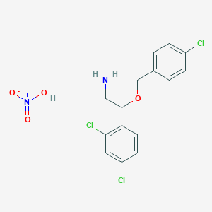 molecular formula C15H15Cl3N2O4 B13428638 (2RS)-2-[(4-Chlorobenzyl)oxy]-2-(2,4-dichlorophenyl)ethanamine Nitrate 