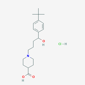 1-[4-(4-Tert-butylphenyl)-4-hydroxybutyl]piperidine-4-carboxylic acid;hydrochloride