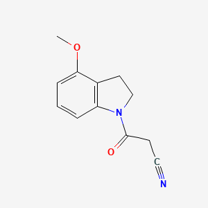 molecular formula C12H12N2O2 B13428643 3-(4-Methoxyindolin-1-yl)-3-oxopropanenitrile 