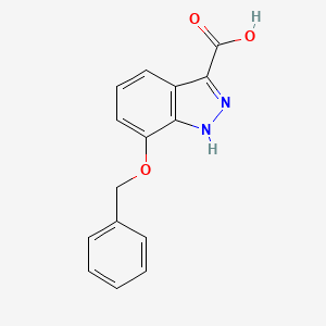 molecular formula C15H12N2O3 B1342867 7-Benzyloxy-1H-indazole-3-carboxylic acid CAS No. 177941-17-2