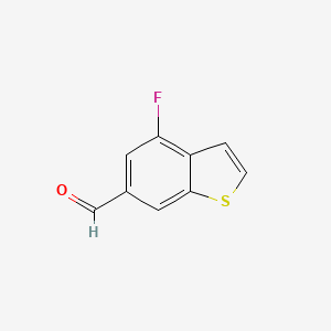 molecular formula C9H5FOS B13428694 4-Fluorobenzo[b]thiophene-6-carbaldehyde 