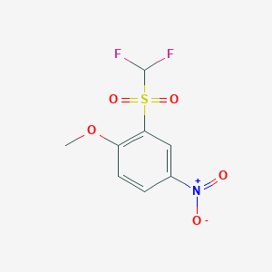 molecular formula C8H7F2NO5S B13428723 2-(Difluoromethylsulfonyl)-1-methoxy-4-nitrobenzene 