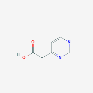 molecular formula C6H6N2O2 B1342874 嘧啶-4-基乙酸 CAS No. 325491-53-0