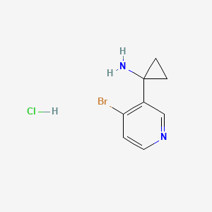 molecular formula C8H10BrClN2 B13428741 1-(4-Bromopyridin-3-YL)cyclopropan-1-amine hydrochloride 