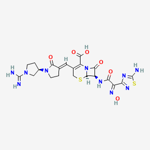 molecular formula C21H24N10O6S2 B13428745 N-Pyrrolidino Amidinyl Ceftobiprole 