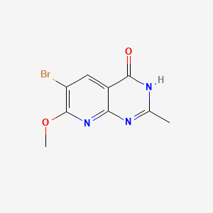 molecular formula C9H8BrN3O2 B13428760 6-bromo-7-methoxy-2-methyl-3H-pyrido[2,3-d]pyrimidin-4-one 