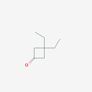 molecular formula C8H14O B13428762 3,3-Diethylcyclobutan-1-one 