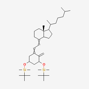 [3-[2-[(7aR)-7a-methyl-1-(6-methylheptan-2-yl)-2,3,3a,5,6,7-hexahydro-1H-inden-4-ylidene]ethylidene]-5-[tert-butyl(dimethyl)silyl]oxy-2-methylidenecyclohexyl]oxy-tert-butyl-dimethylsilane