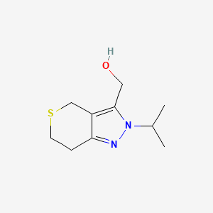 molecular formula C10H16N2OS B13428790 (2-Isopropyl-2,4,6,7-tetrahydrothiopyrano[4,3-c]pyrazol-3-yl)methanol 