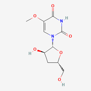 molecular formula C10H14N2O6 B13428795 1-[(2R,3R,5S)-3-hydroxy-5-(hydroxymethyl)oxolan-2-yl]-5-methoxypyrimidine-2,4-dione 