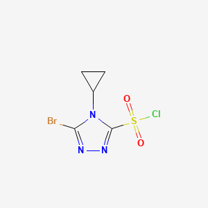 5-bromo-4-cyclopropyl-4H-1,2,4-triazole-3-sulfonyl chloride