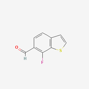 molecular formula C9H5FOS B13428879 7-Fluorobenzo[b]thiophene-6-carbaldehyde 