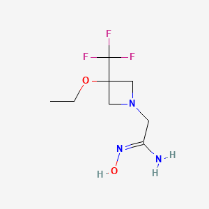 (Z)-2-(3-ethoxy-3-(trifluoromethyl)azetidin-1-yl)-N'-hydroxyacetimidamide