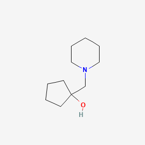 molecular formula C11H21NO B13428890 1-[(Piperidin-1-yl)methyl]cyclopentan-1-ol 