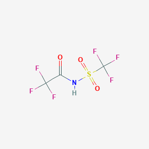molecular formula C3HF6NO3S B134289 N-(三氟甲磺酰)三氟乙酰胺 CAS No. 151198-85-5