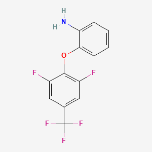 molecular formula C13H8F5NO B13428915 2-[2,6-Difluoro-4-(trifluoromethyl)phenoxy]aniline 