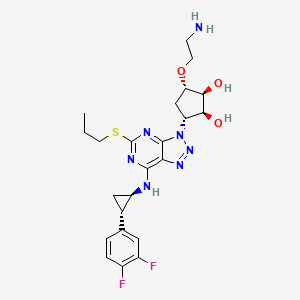 molecular formula C23H29F2N7O3S B13428957 Ticagrelor Amine Derivative 