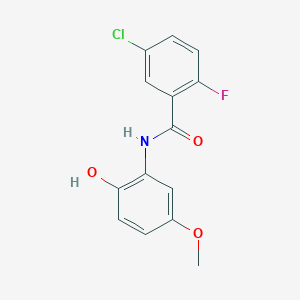 5-chloro-2-fluoro-N-(2-hydroxy-5-methoxyphenyl)benzamide