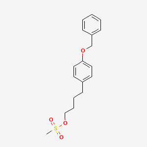 molecular formula C18H22O4S B13428983 4-[4-(Benzyloxy)phenyl]butyl methanesulfonate 