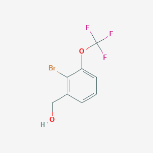 molecular formula C8H6BrF3O2 B13428996 (2-Bromo-3-(trifluoromethoxy)phenyl)methanol 