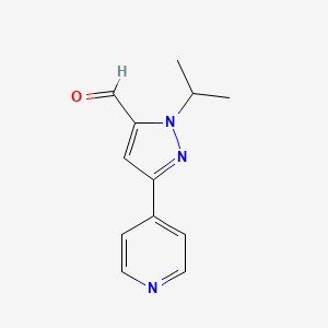 1-isopropyl-3-(pyridin-4-yl)-1H-pyrazole-5-carbaldehyde