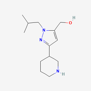 molecular formula C13H23N3O B13429021 (1-isobutyl-3-(piperidin-3-yl)-1H-pyrazol-5-yl)methanol 