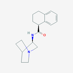 molecular formula C18H24N2O B13429079 (S)-N-((R)-Quinuclidin-3-yl)-1,2,3,4-tetrahydronaphthalene-1-carboxamide 