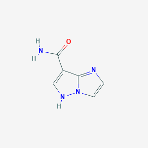 molecular formula C6H6N4O B1342909 1H-Imidazo[1,2-b]pyrazole-7-carboxamide CAS No. 91296-21-8