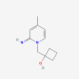 1-[(2-Imino-4-methyl-1,2-dihydropyridin-1-yl)methyl]cyclobutan-1-ol