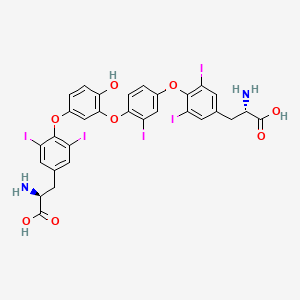 (2S)-2-amino-3-[4-[3-[4-[4-[(2S)-2-amino-2-carboxyethyl]-2,6-diiodophenoxy]-2-iodophenoxy]-4-hydroxyphenoxy]-3,5-diiodophenyl]propanoic acid